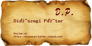 Diószegi Péter névjegykártya